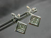ANTIQUE .50CT DIAMOND 14K WHITE GOLD STAR CLUSTER FRIENDSHIP STUD EARRINGS #5272
