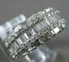 ESTATE WIDE 2.18CT DIAMOND 18KT WHITE GOLD 3D MULTI ROW WEDDING ANNIVERSARY RING
