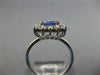 WIDE 1.07CT DIAMOND & AAA TANZANITE 14K WHITE GOLD TRILLION HALO ENGAGEMENT RING