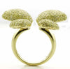 ESTATE EXTRA LARGE 4.34CT FANCY YELLOW DIAMOND 18K YELLOW GOLD 3D BUTTERFLY RING