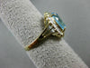 ESTATE .20CT DIAMOND & LIGHT BLUE TOPAZ 14KT YELLOW GOLD FILIGREE RING #20527