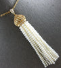 EXTRA LARGE & LONG .50CT DIAMOND & AAA SOUTH SEA PEARL 18KT ROSE GOLD NECKLACE