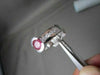 ANTIQUE WIDE ROUND 1.64CT RUBY DIAMOND PLATINUM ENGAGEMENT COCKTAIL RING