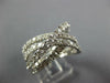 ESTATE LARGE 1.96CT DIAMOND 18KT WHITE GOLD MULTI ROW CRISS CROSS INFINITY RING