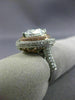 GIA EXTRA LARGE 4.34CT MULTI COLOR DIAMOND 18K 2 TONE GOLD HEART ENGAGEMENT RING