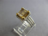 WIDE 2.82CT WHITE & MOCHA DIAMOND 18KT 2 TONE GOLD PRINCESS & ROUND SQUARE RING