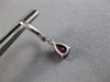1.09CT DIAMOND & AAA GARNET 14KT WHITE GOLD PEAR SHAPE & ROUND HANGING EARRINGS