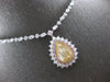 EXTRA LARGE 17.07CT MULTI COLOR DIAMOND 18KT WHITE & ROSE GOLD PRINCESS NECKLACE