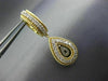ESTATE .36CT DIAMOND 14KT WHITE & YELLOW GOLD TEAR DROP ROPE HANGING EARRINGS