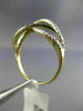 0.59CT WHITE & CHOCOLATE FANCY DIAMOND 14KT YELLOW & BLACK GOLD CRISS CROSS RING