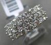 ESTATE 2.03CT DIAMOND 14KT WHITE GOLD 3 ROW SHARE PRONG WEDDING ANNIVERSARY RING