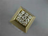 ANTIQUE LARGE .50CT DIAMOND 14K WHITE & YELLOW GOLD 3D CLASSIC PYRAMID RING #129