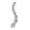 LARGE 1.24CT DIAMOND 14KT WHITE GOLD 3D ROUND GRADUATING JOURNEY LOVE PENDANT
