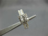 ESTATE .42CT DIAMOND 18KT WHITE GOLD ROUND & BAGUETTE CLASSIC CLUSTER FUN RING