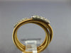 ESTATE WIDE .32CT DIAMOND 18KT WHITE & ROSE GOLD CRISS CROSS PAVE SNAKE FUN RING