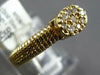 ESTATE .20CT DIAMOND 14KT YELLOW GOLD 3D CLASSIC OVAL PAVE FUN RING