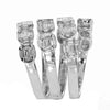 EXTRA LARGE 2.49CT DIAMOND 18K WHITE GOLD 3D BAGUETTE INVISIBLE OVAL SNAKE RING