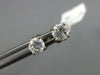 ESTATE .60CT DIAMOND 14KT WHITE GOLD 3D ROUND CLASSIC STUD EARRINGS #587
