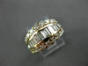 ESTATE LARGE 1.50CT EMERALD CUT DIAMOND 14KT YELLOW GOLD BAND RING VVS #21572