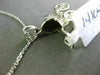 ANTIQUE 14KT WHITE GOLD 3D HANDCRAFTED BABY CARRIAGE FLOATING PENDANT & CHAIN