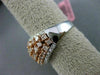 ESTATE LARGE 1.51CT DIAMOND 18KT WHITE & ROSE GOLD 3D WEDDING ANNIVERSARY RING