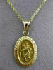 ESTATE 14K YELLOW GOLD OVAL SAINT CHRISTOPHER PROTECT US FLOATING PENDANT #24992