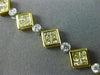 ESTATE 4.51CT WHITE & FANCY YELLOW DIAMOND 18K 2 TONE GOLD 3D INVISIBLE BRACELET