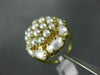 ANTIQUE LARGE AAA SOUTH SEA PEARL 14KT YELLOW GOLD 3D FLOWER CLUSTER RING #22299