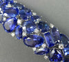 ESTATE MASSIVE 127.56CT DIAMOND & TANZANITE 18KT WHITE GOLD MULTI SHAPE BRACELET