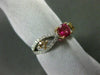 1.11CT WHITE CHOCOLATE FANCY DIAMOND & TOURMALINE 14K WHITE GOLD ENGAGEMENT RING