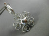 ESTATE LARGE 2.51CT DIAMOND 18KT WHITE GOLD MULTI HEART FLOWER HANGING EARRINGS
