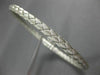 ESTATE 14KT WHITE GOLD 3D CLASSIC MESH WOVEN FLEXIBLE ITALIAN BANGLE BRACELET