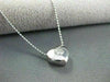 ESTATE .17CT HEART DIAMOND SOLITARE 14KT WHITE GOLD PENDANT G VS W/ CHAIN # 6984