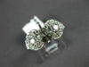 ANTIQUE WIDE .80CT DIAMOND 18K WHITE GOLD ROUND SEMI MOUNT ENGAGEMENT RING 14399
