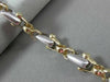 ESTATE LARGE & EXTRA LONG 14KT 2TONE GOLD FANCY LINK ITALIAN MEN BRACELET #19323