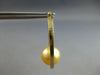 ESTATE LARGE .55CT DIAMOND & AAA GOLDEN SOUTH SEA PEARL 18KT YELLOW GOLD HOOP EARRINGS