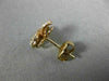 ESTATE .77CT DIAMOND 18KT ROSE GOLD 3D HANDCRAFTED FLOWER CLASSIC STUD EARRINGS