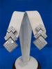 4CTW DIAMOND PRINCESS 14KT WHITE GOLD INVISIBLE EARRINGS 12CT LOOK F/G VVS #682