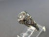 ANTIQUE ART DECO .59CT OLD MINE DIAMOND 18K WHITE GOLD 3D ENGAGEMENT RING #27948