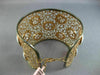ESTATE LARGE 30.0CT DIAMOND & AAA AGATE 14KT WHITE & ROSE GOLD BANGLE BRACELET