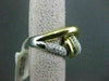 ESTATE WIDE 2.15CT DIAMOND 14KT WHITE & YELLOW GOLD LARGE INFINITY FUN RING