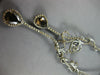LARGE 24.20CT WHITE & MOCHA DIAMOND & SMOKY TOPAZ 14K WHITE GOLD LARIAT NECKLACE