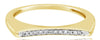ESTATE .05CT DIAMOND 14KT YELLOW GOLD 3D CLASSC ROUND CONCAVE BAR RING