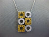 .55CT DIAMOND & AAA YELLOW SAPPHIRE 14KT WHITE GOLD SQUARE & ROUND FUN NECKLACE