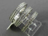ESTATE LARGE 1.20CT DIAMOND 14KT WHITE GOLD 3D ETERNITY THREE ROW FUN LOVE RING