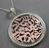 LARGE .75CT DIAMOND 14KT WHITE GOLD 3D SHEMA ISRAEL ROUND FLOATING PENDANT 27714