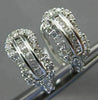 WIDE 1.36CT ROUND & PRINCESS DIAMOND 14KT WHITE GOLD LOVE KNOT HANGING EARRINGS