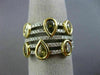 ESTATE LARGE 2.14CT WHITE & FANCY COLOR DIAMOND 18K YELLOW GOLD ANNIVERSARY RING