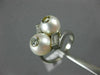 ANTIQUE LARGE .46CT DIAMOND & AAA SOUTH SEA PEARL 18K WHITE GOLD 3D FUN RING