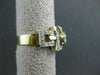 ESTATE WIDE .70CT SQUARE BEZEL DIAMOND 14KT W&Y GOLD ENGAGEMENT RING #18676